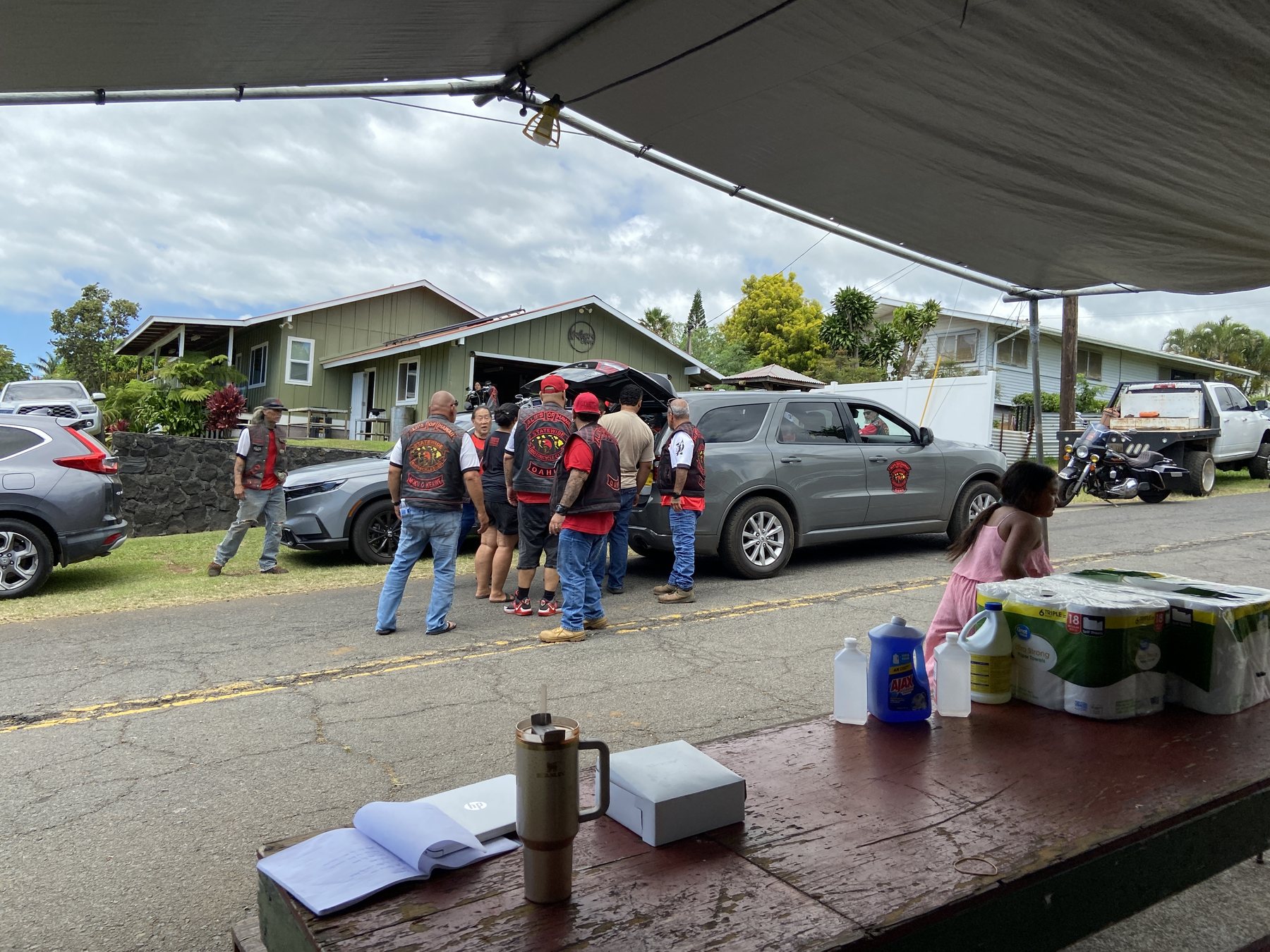 Supplies and motorcycles arrive at Kaumahana Hub