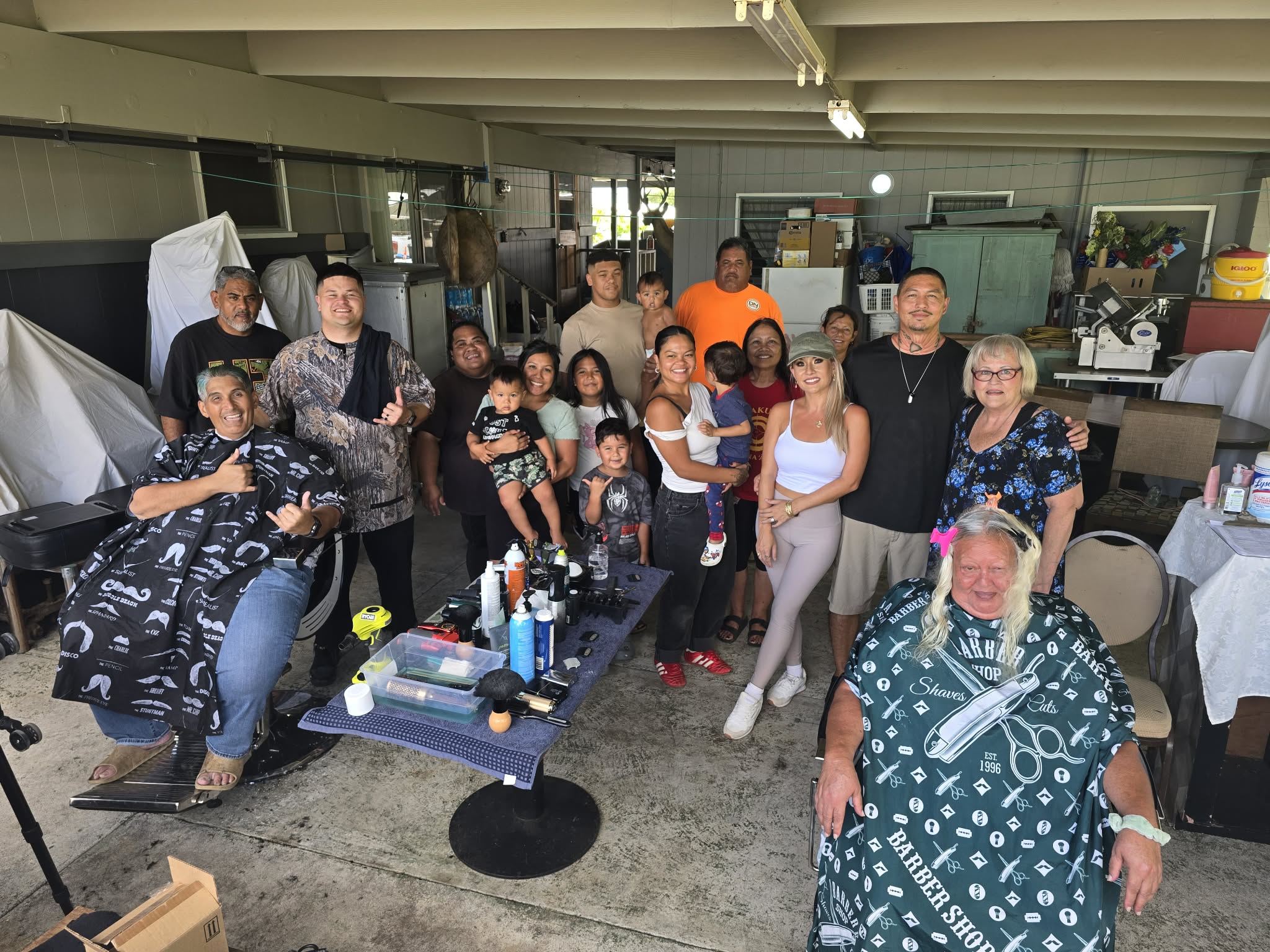 Haircut at the Kaumahana Hub